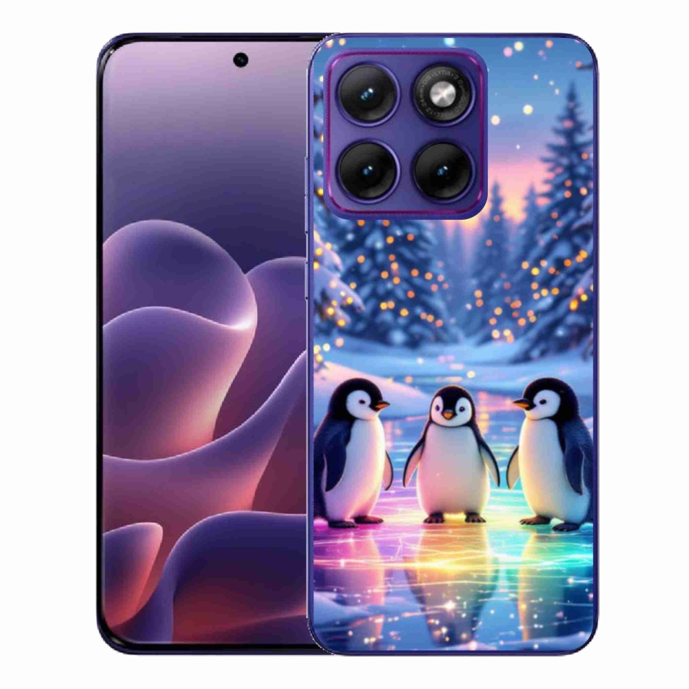 Gelový kryt mmCase na Motorola Edge 70 Fusion - tučnáci