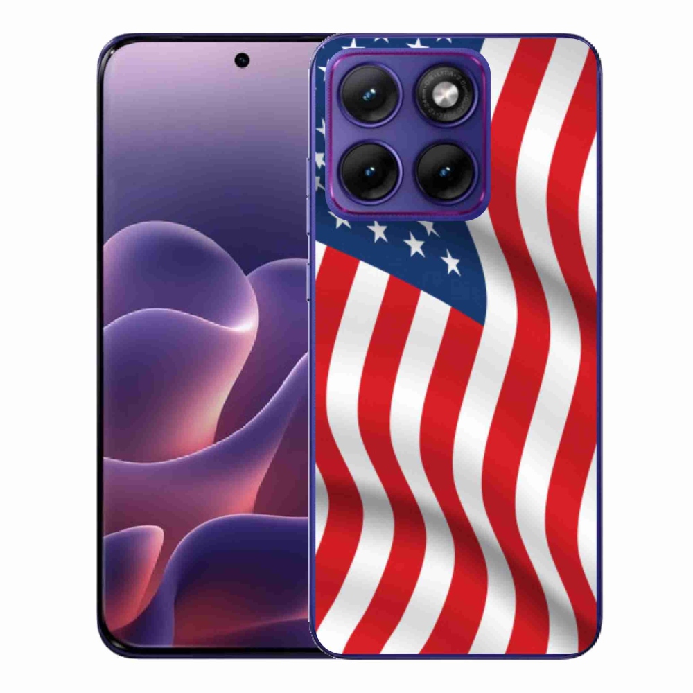 Gelový kryt mmCase na Motorola Edge 70 Fusion - USA vlajka