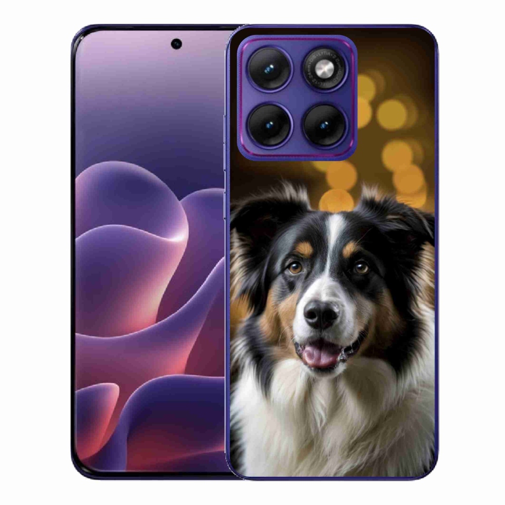 Gelový kryt mmCase na Motorola Edge 70 Fusion - usměvavý australský ovčák