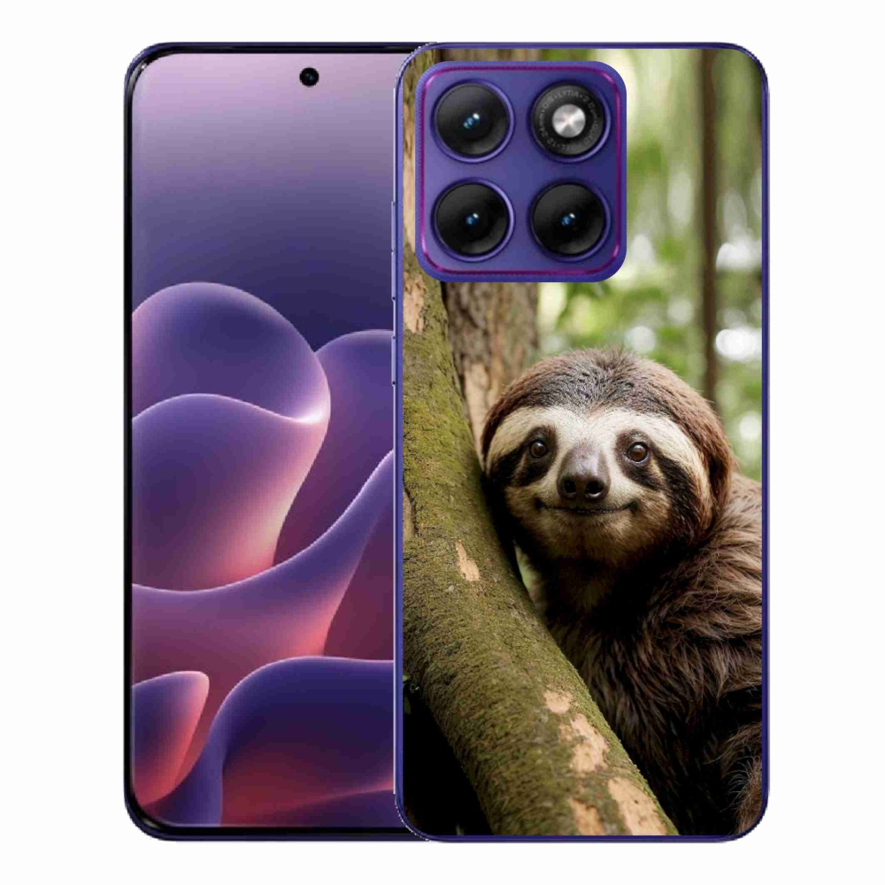 Gelový kryt mmCase na Motorola Edge 70 Fusion - usměvavý lenochod
