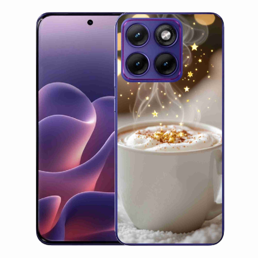 Gelový kryt mmCase na Motorola Edge 70 Fusion - vánoční horký nápoj