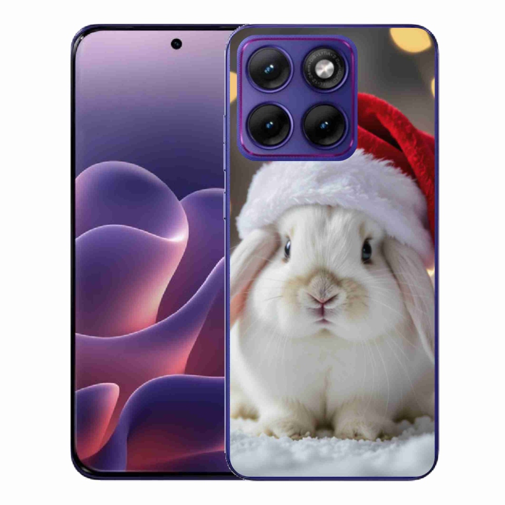 Gelový kryt mmCase na Motorola Edge 70 Fusion - vánoční králík