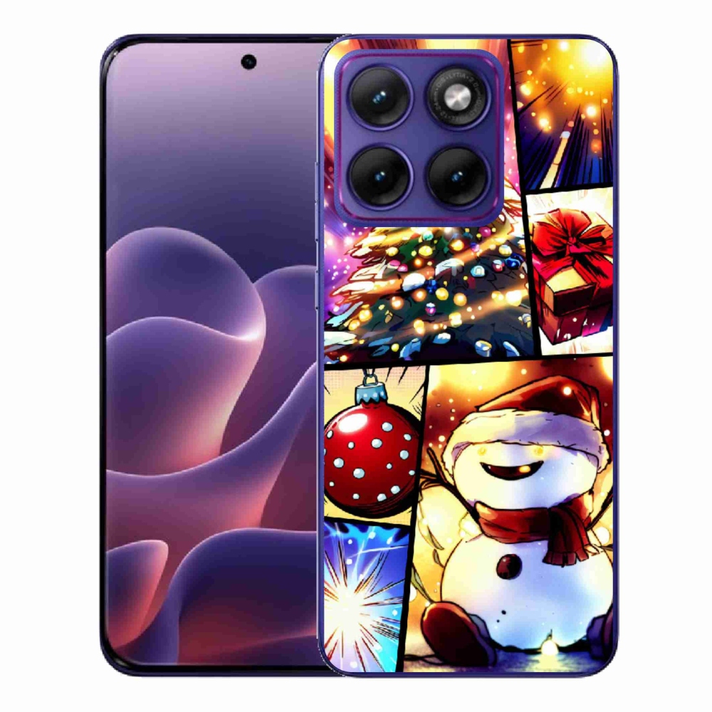 Gelový kryt mmCase na Motorola Edge 70 Fusion - vánoční motivy 1