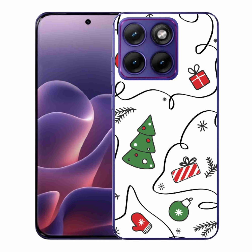 Gelový kryt mmCase na Motorola Edge 70 Fusion - vánoční motivy