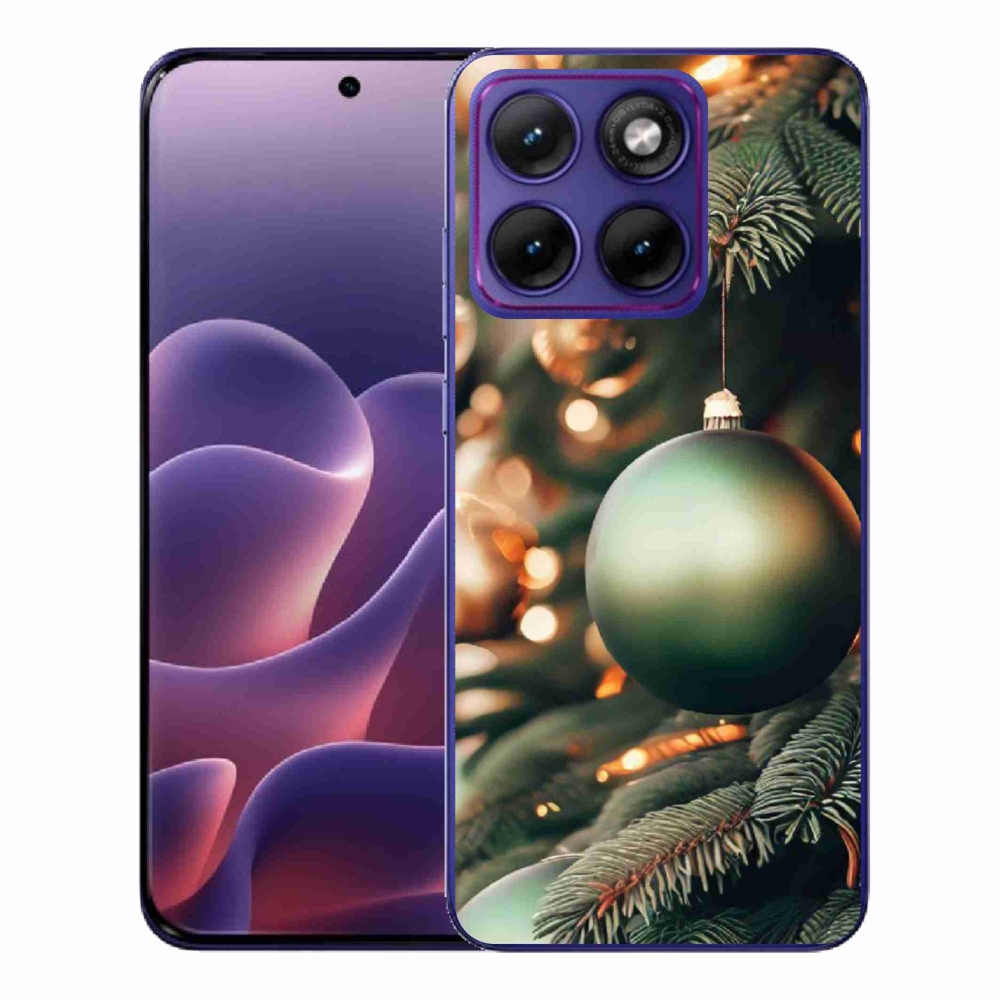 Gelový kryt mmCase na Motorola Edge 70 Fusion - vánoční ozdoby 1