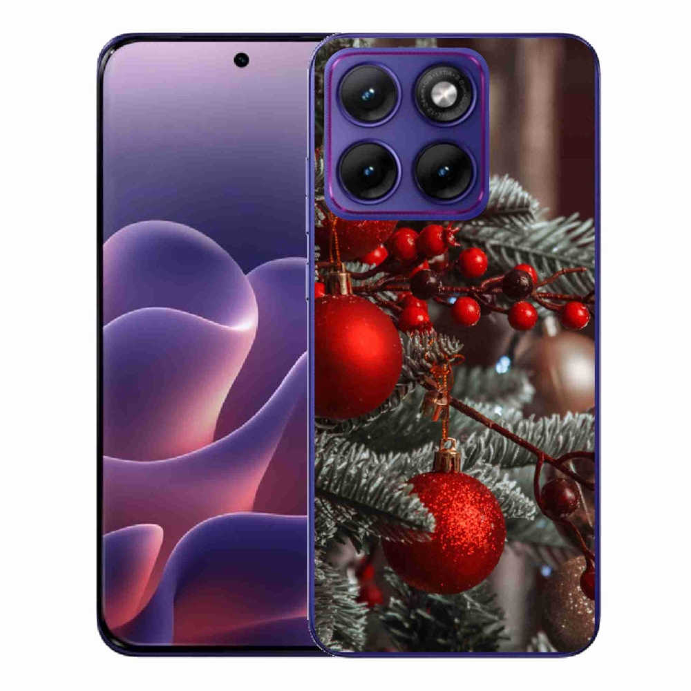 Gelový kryt mmCase na Motorola Edge 70 Fusion - vánoční ozdoby 2