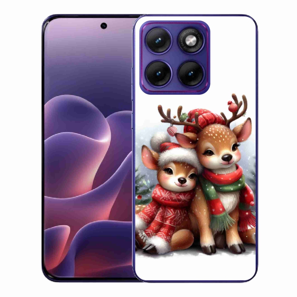 Gelový kryt mmCase na Motorola Edge 70 Fusion - vánoční sobi