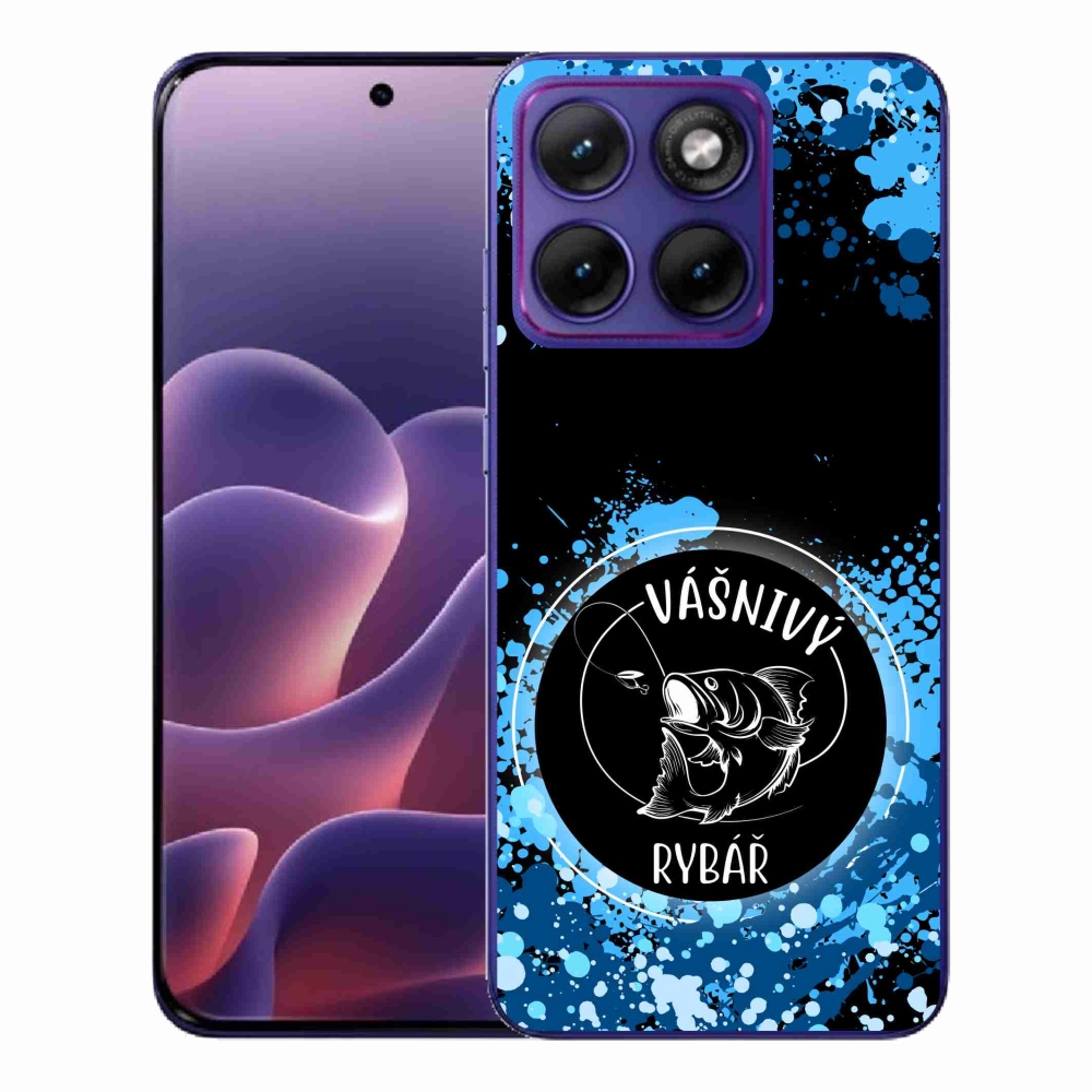 Gelový kryt mmCase na Motorola Edge 70 Fusion - vášnivý rybář černé pozadí