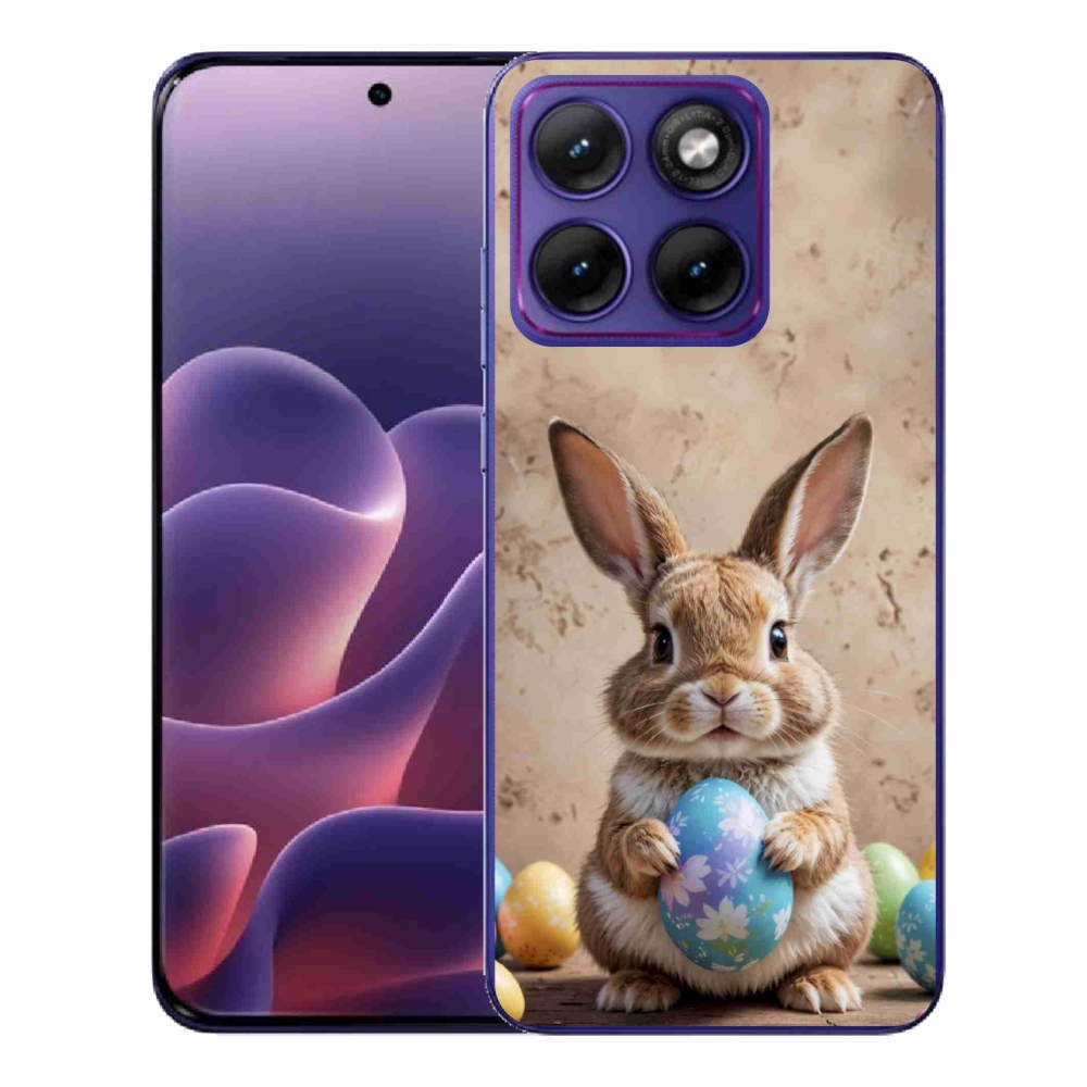 Gelový kryt mmCase na Motorola Edge 70 Fusion - velikonoční králíček