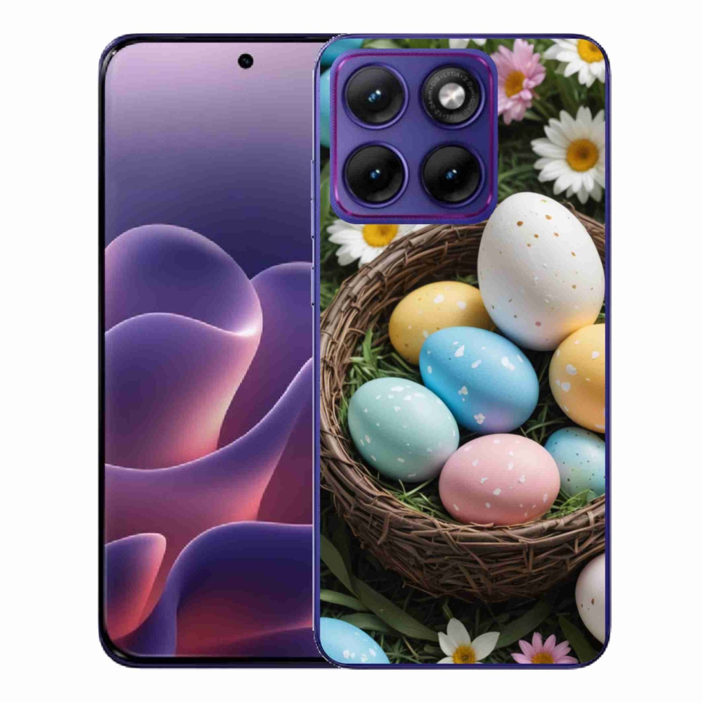 Gelový kryt mmCase na Motorola Edge 70 Fusion - velikonoční vajíčka 2