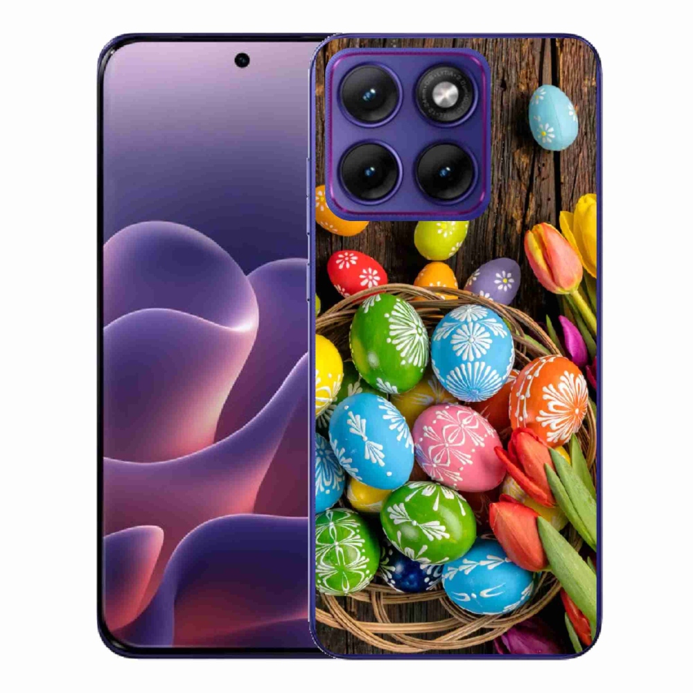 Gelový kryt mmCase na Motorola Edge 70 Fusion - velikonoční vajíčka