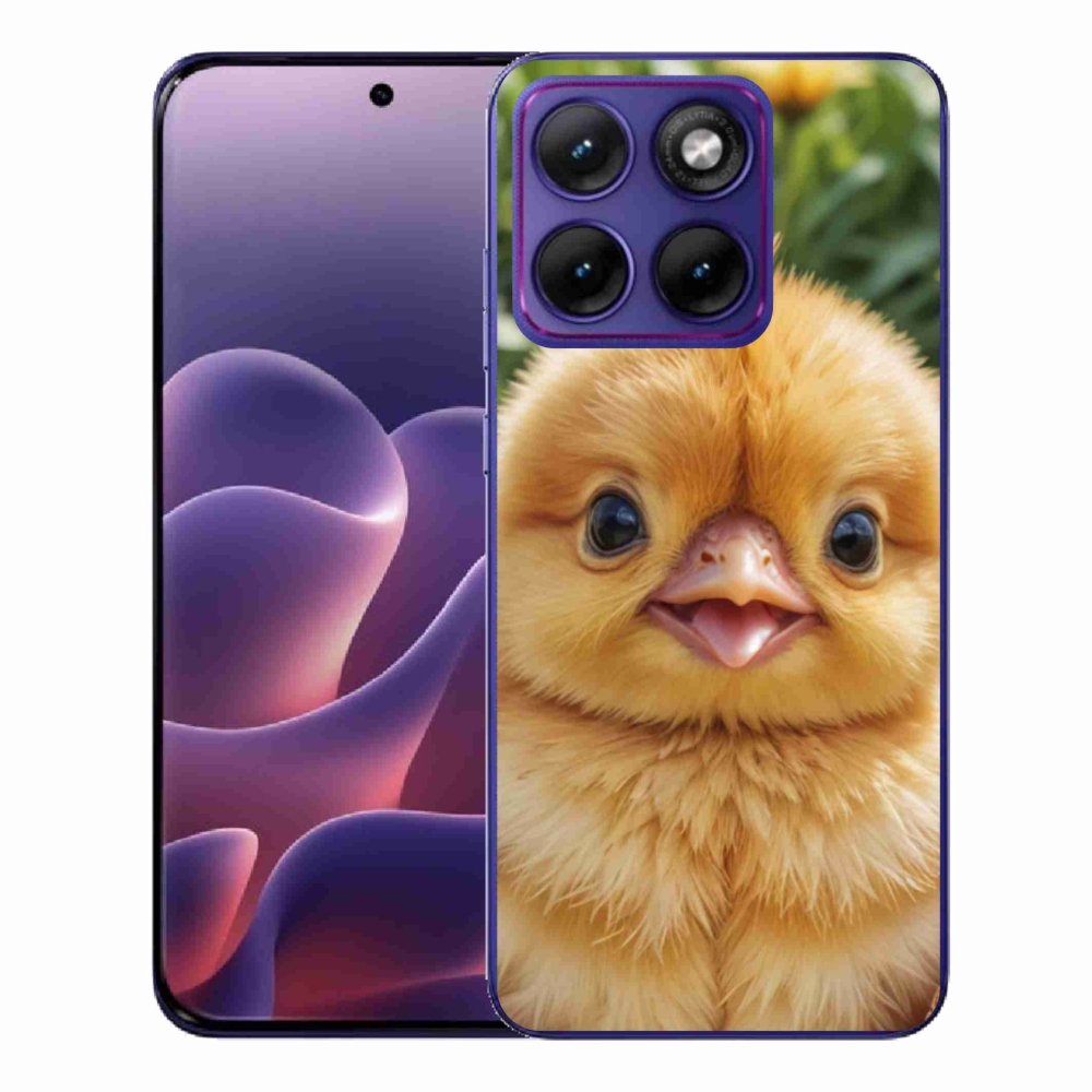 Gelový kryt mmCase na Motorola Edge 70 Fusion - veselé kuřátko