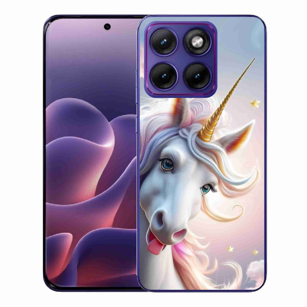 Gelový kryt mmCase na Motorola Edge 70 Fusion - veselý jednorožec