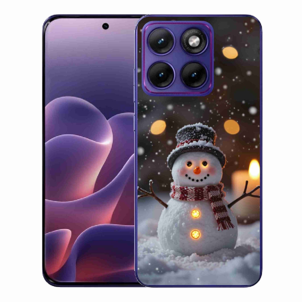 Gelový kryt mmCase na Motorola Edge 70 Fusion - veselý sněhulák
