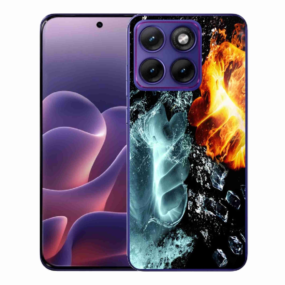 Gelový kryt mmCase na Motorola Edge 70 Fusion - voda a oheň