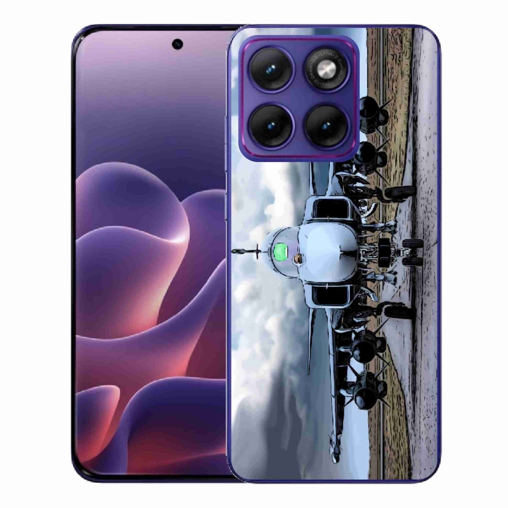 Gelový kryt mmCase na Motorola Edge 70 Fusion - vojenské letadlo