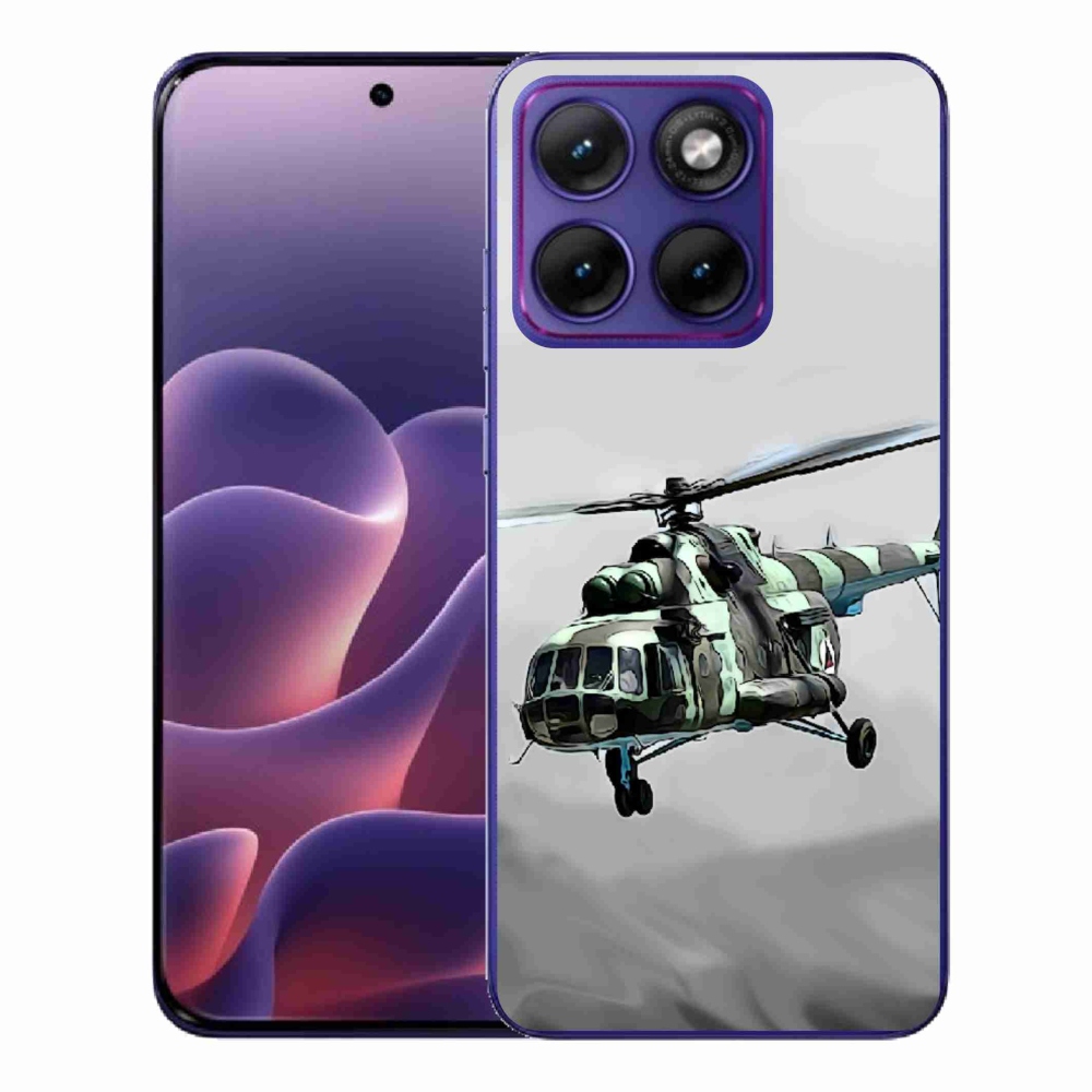 Gelový kryt mmCase na Motorola Edge 70 Fusion - vojenský vrtulník