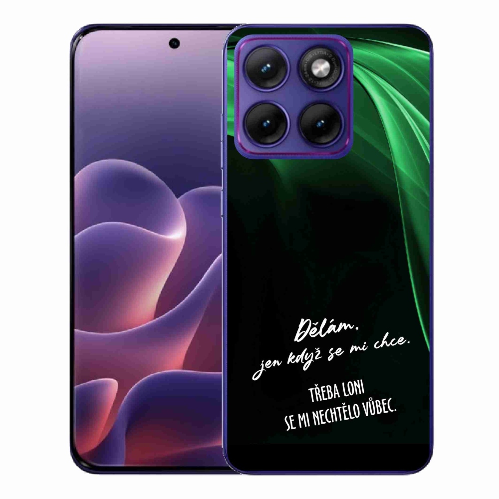 Gelový kryt mmCase na Motorola Edge 70 Fusion - vtipný text 12 černé pozadí
