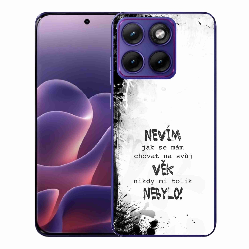 Gelový kryt mmCase na Motorola Edge 70 Fusion - vtipný text 14 bílé pozadí