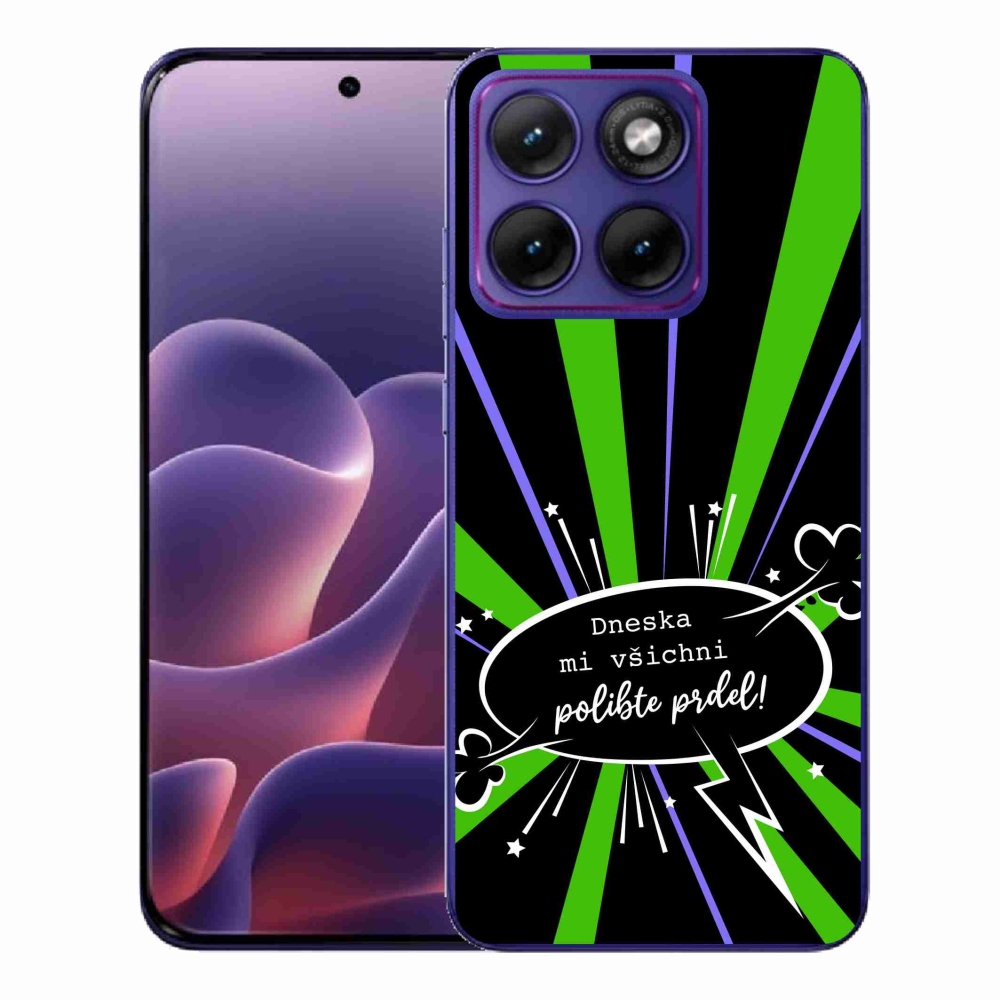 Gelový kryt mmCase na Motorola Edge 70 Fusion - vtipný text 15 černé pozadí