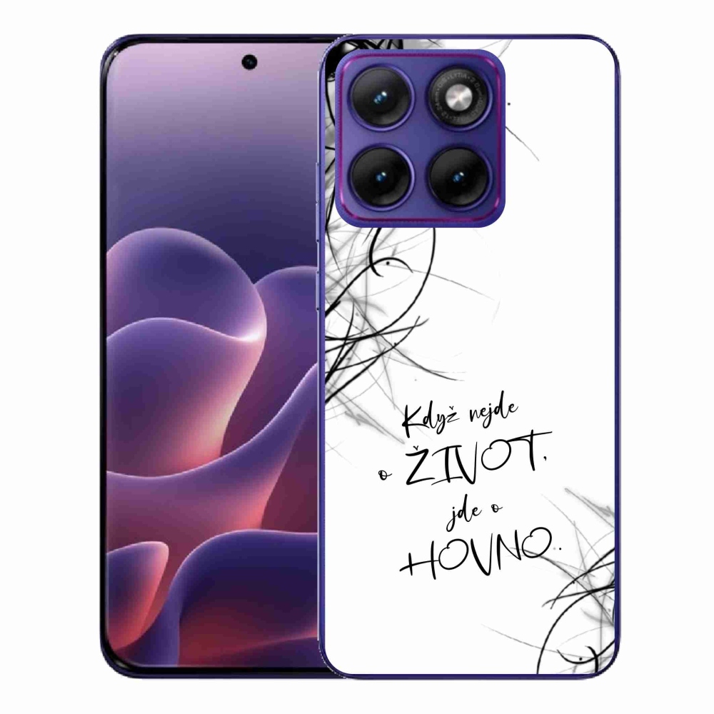Gelový kryt mmCase na Motorola Edge 70 Fusion - vtipný text 16 bílé pozadí