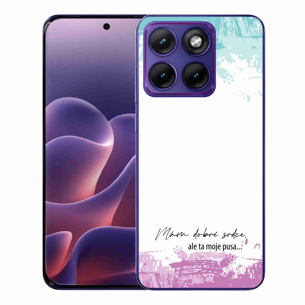 Gelový kryt mmCase na Motorola Edge 70 Fusion - vtipný text 3 bílé pozadí