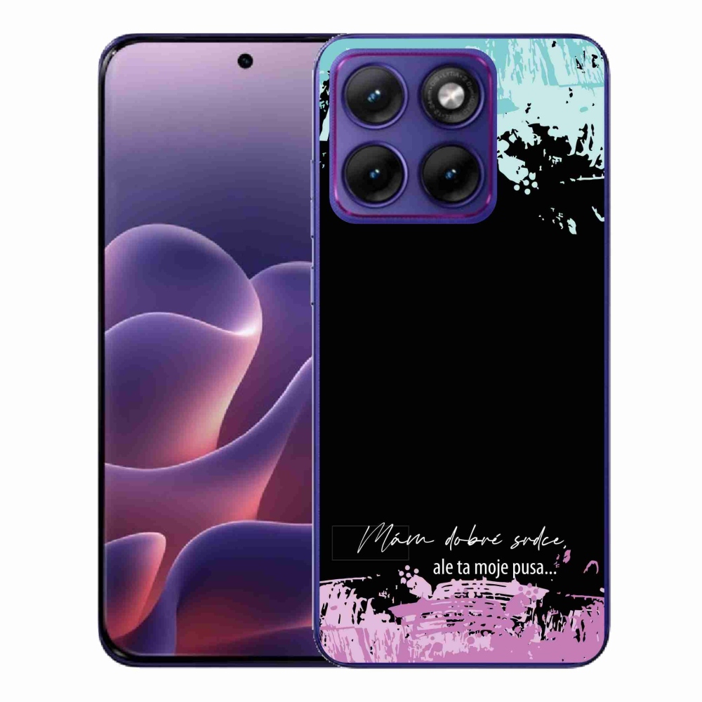 Gelový kryt mmCase na Motorola Edge 70 Fusion - vtipný text 3 černé pozadí
