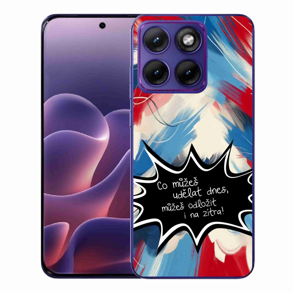 Gelový kryt mmCase na Motorola Edge 70 Fusion - vtipný text 9 černé pozadí