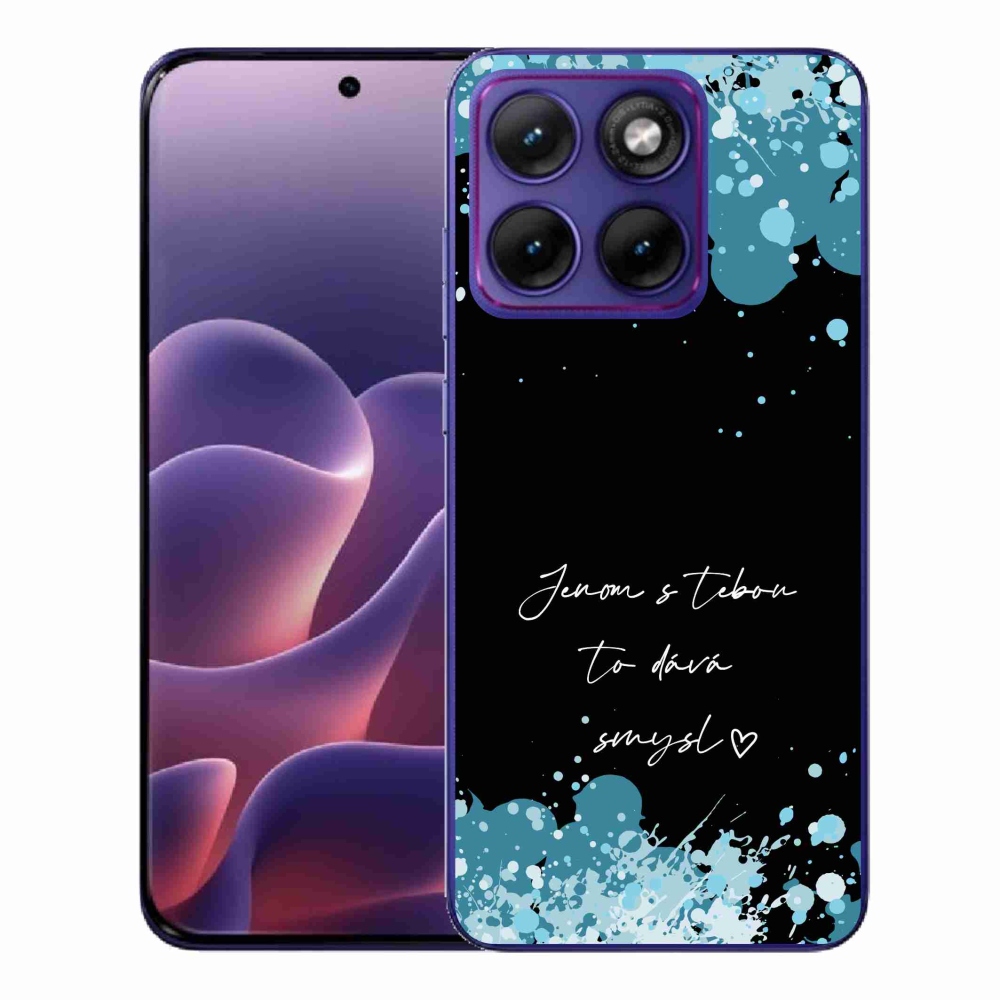 Gelový kryt mmCase na Motorola Edge 70 Fusion - zamilovaný text černé pozadí
