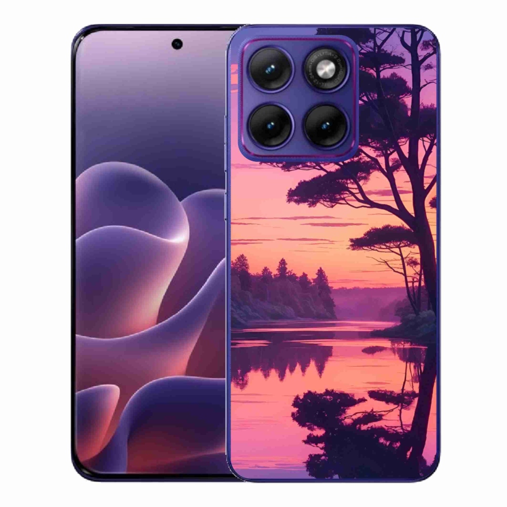 Gelový kryt mmCase na Motorola Edge 70 Fusion - západ slunce nad jezerem