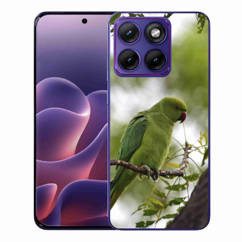 Gelový kryt mmCase na Motorola Edge 70 Fusion - zelený papoušek
