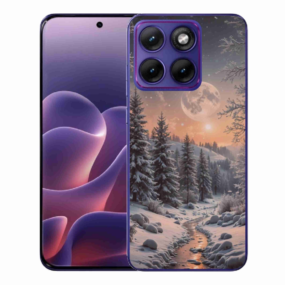 Gelový kryt mmCase na Motorola Edge 70 Fusion - zimní krajina 2