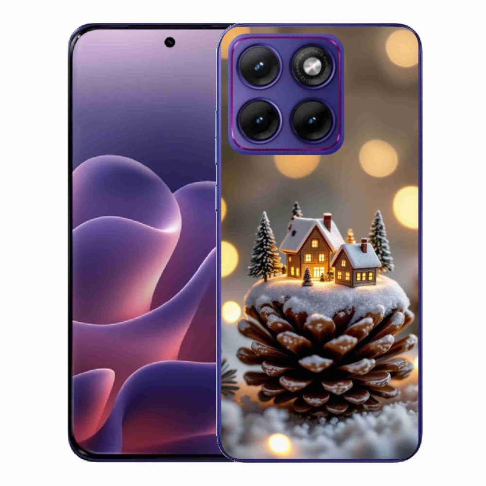 Gelový kryt mmCase na Motorola Edge 70 Fusion - zimní vesnička