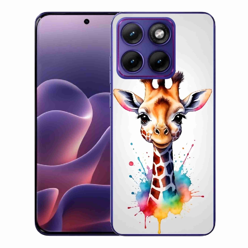 Gelový kryt mmCase na Motorola Edge 70 Fusion - žirafa 1