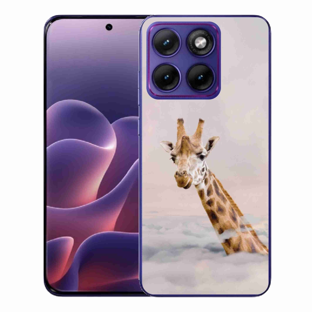 Gelový kryt mmCase na Motorola Edge 70 Fusion - žirafa v oblacích