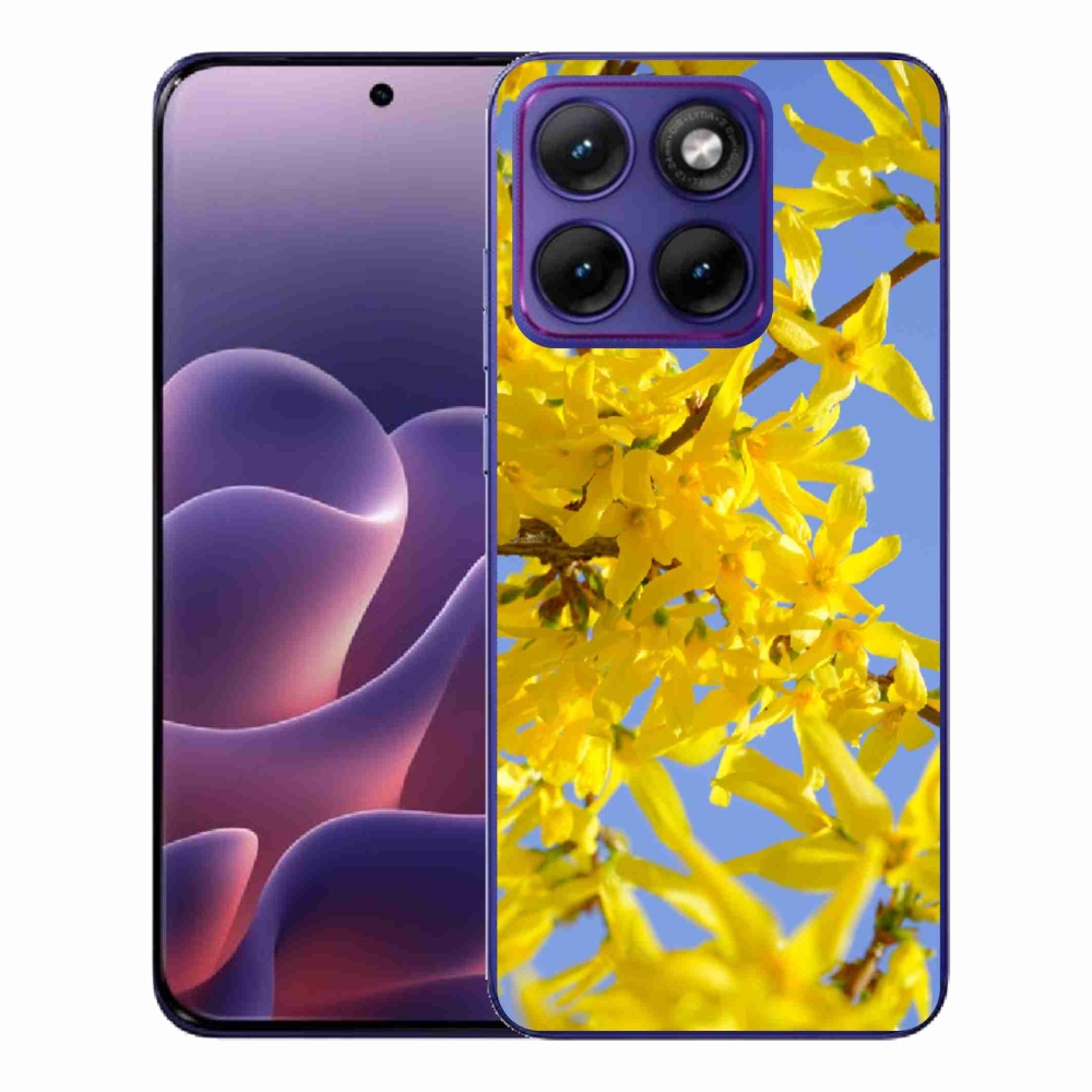 Gelový kryt mmCase na Motorola Edge 70 Fusion - žluté květy