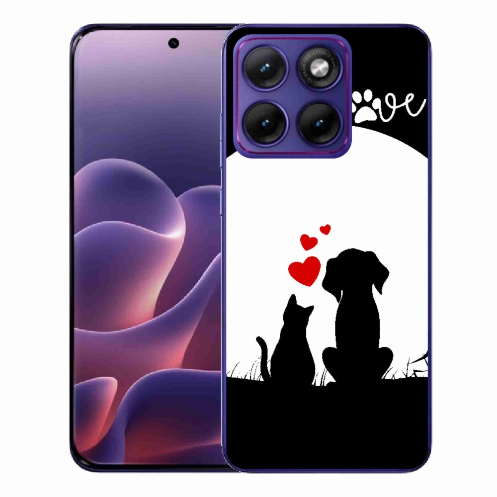 Gelový kryt mmCase na Motorola Edge 70 Fusion - zvířecí láska
