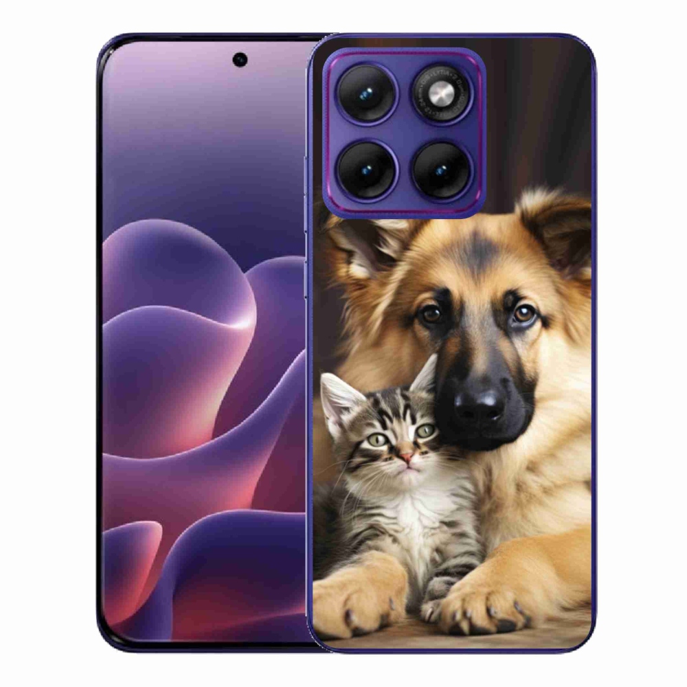 Gelový kryt mmCase na Motorola Edge 70 Fusion - zvířecí přátelství