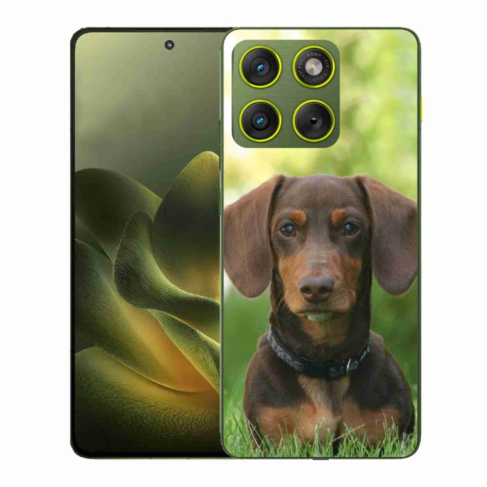 Gelový kryt mmCase na Motorola Edge 70 - hnědý jezevčík