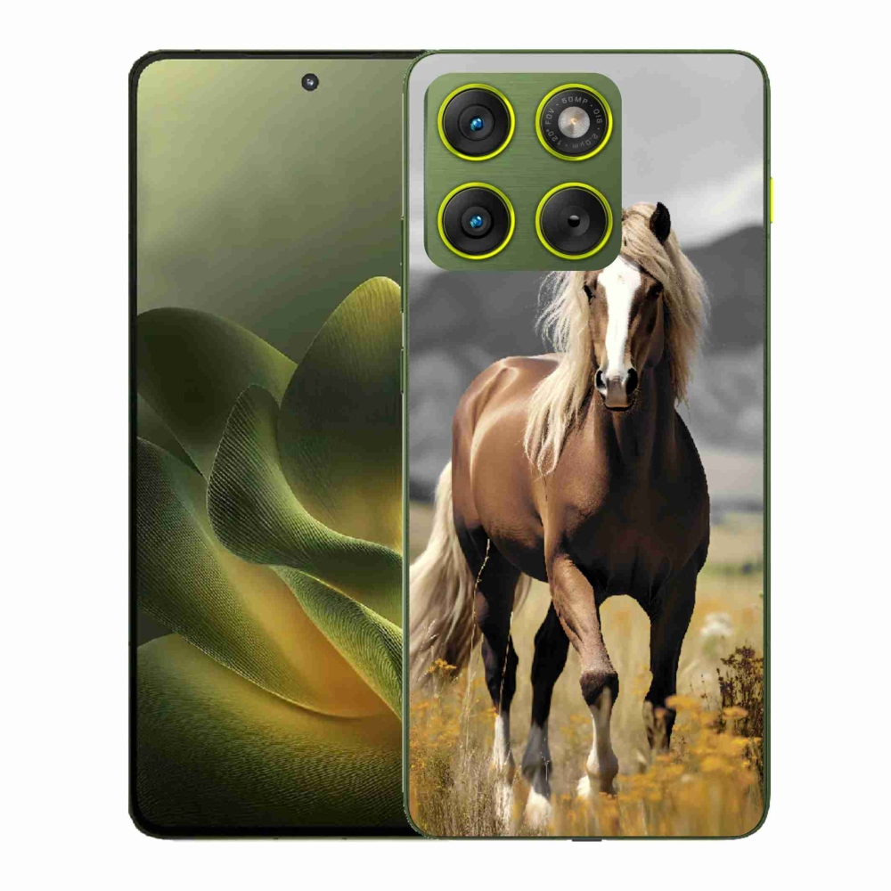 Gelový kryt mmCase na Motorola Edge 70 - hnědý kůň 1