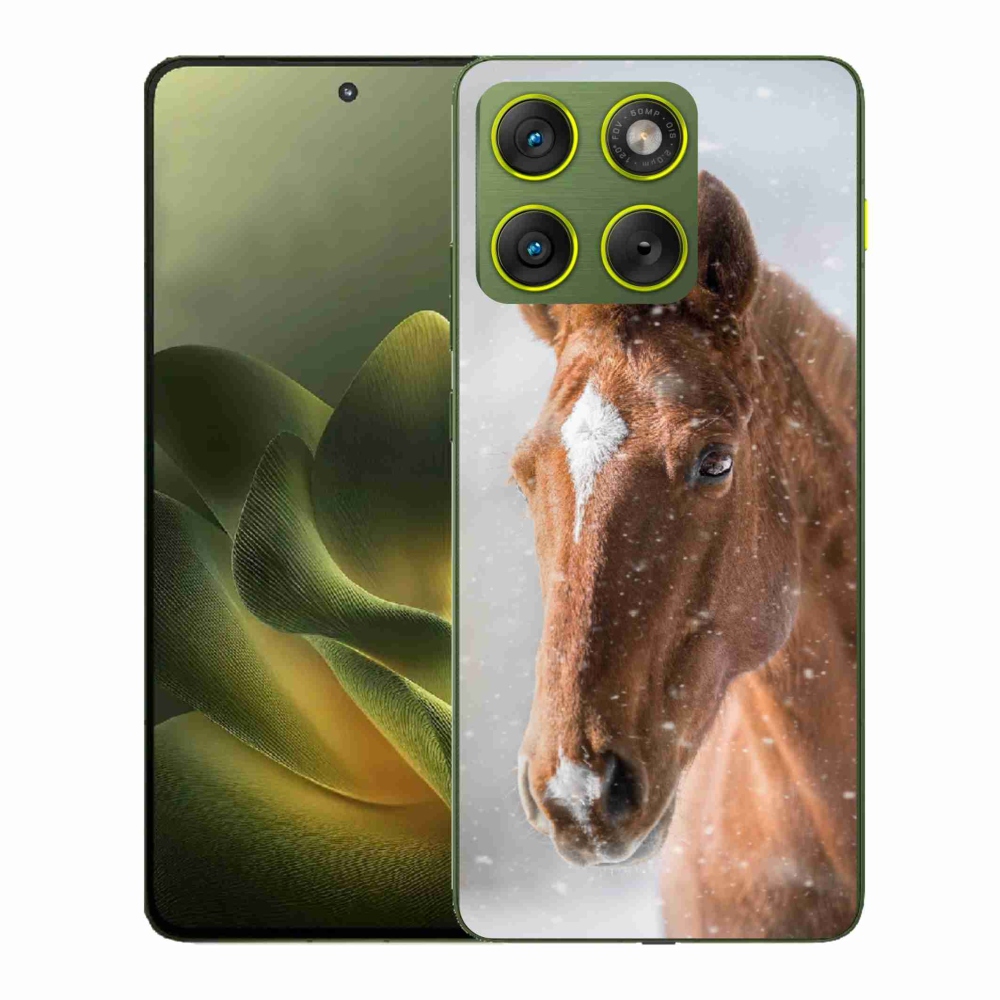 Gelový kryt mmCase na Motorola Edge 70 - hnědý kůň 2