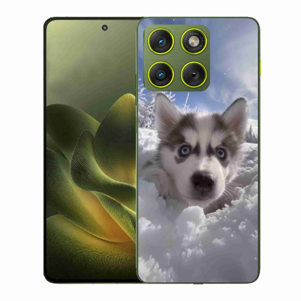 Gelový kryt mmCase na Motorola Edge 70 - husky ve sněhu