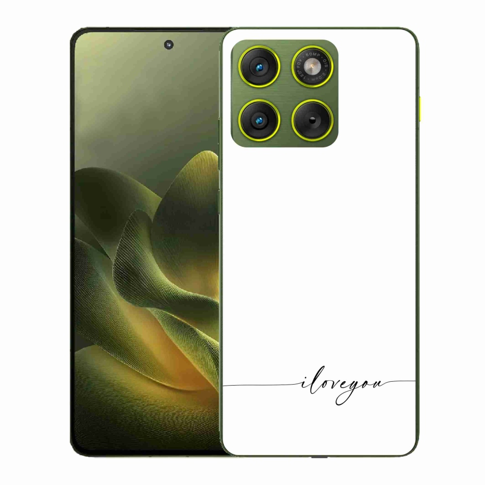 Gelový kryt mmCase na Motorola Edge 70 - I love you bílé pozadí