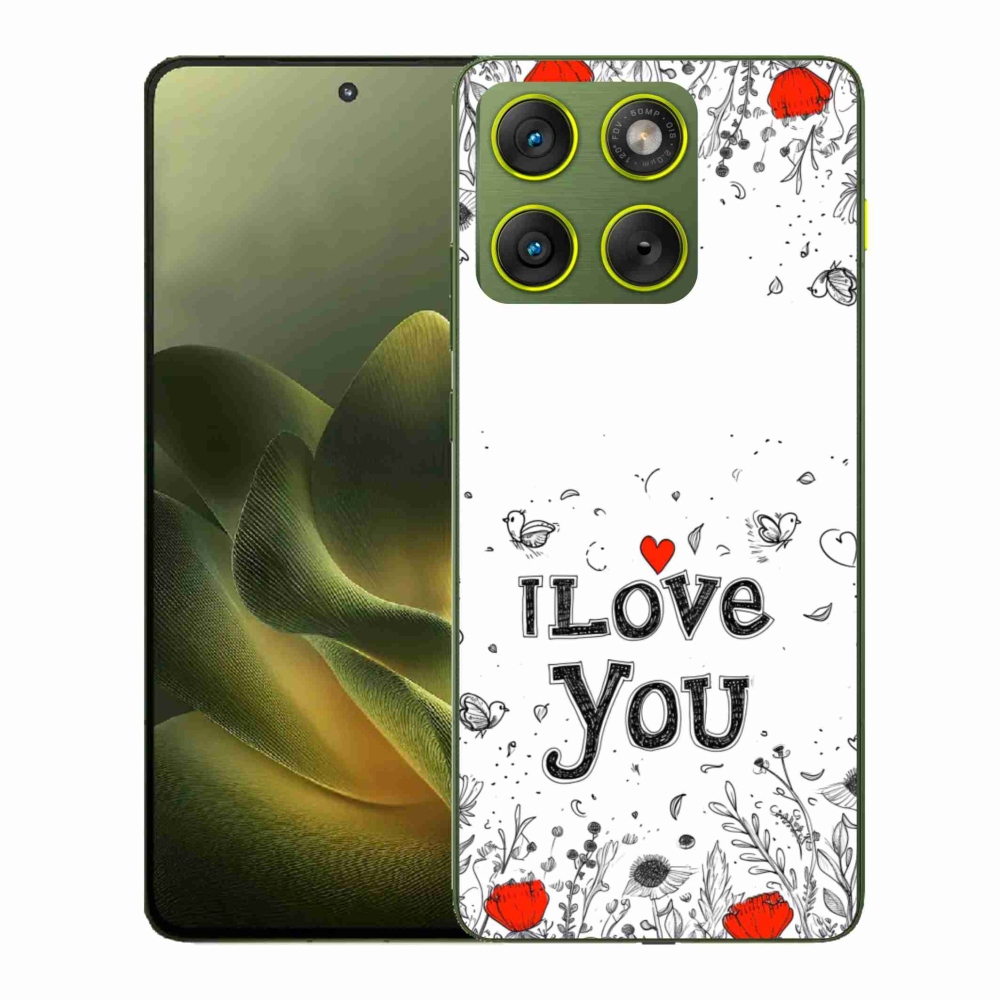 Gelový kryt mmCase na Motorola Edge 70 - I love you bílé pozadí