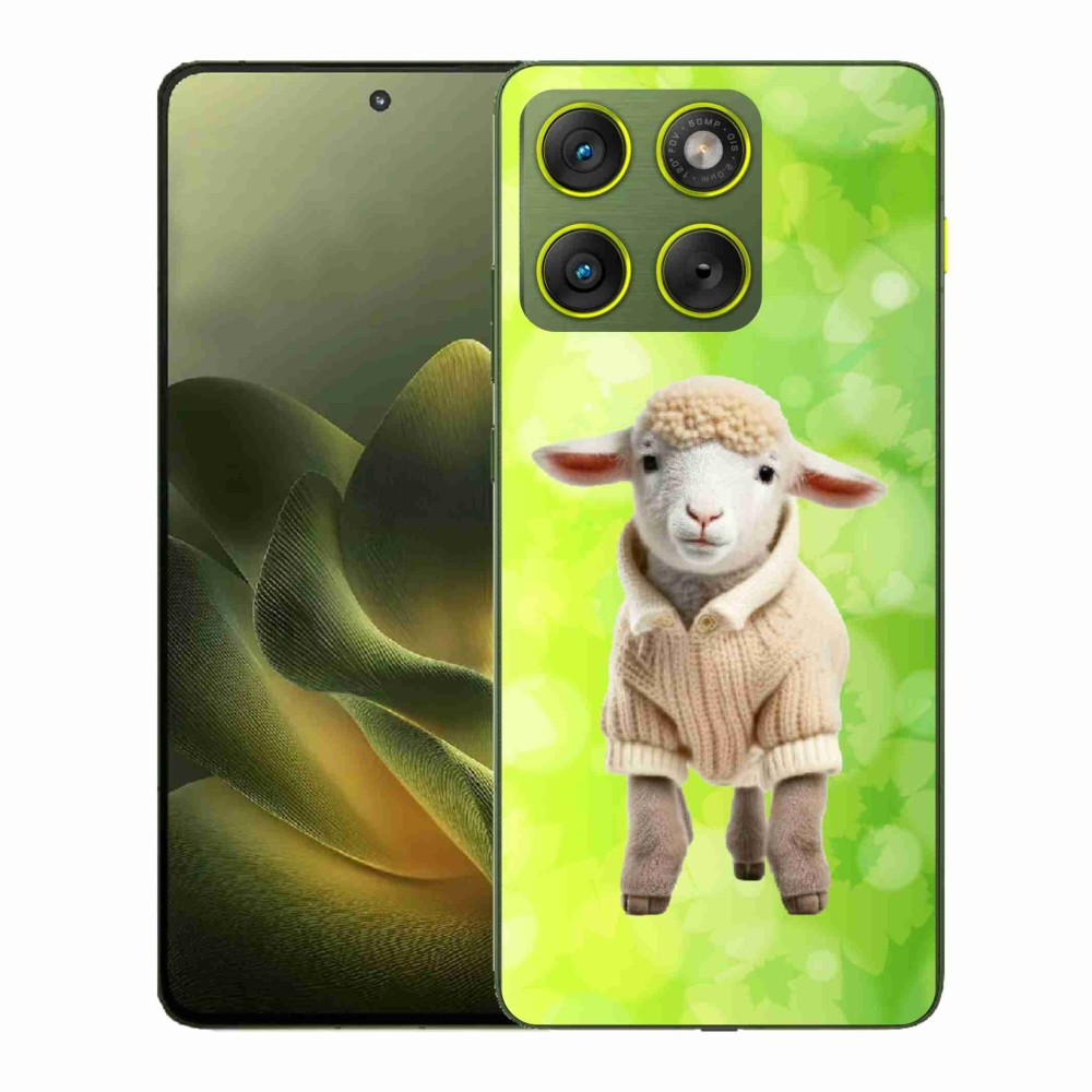 Gelový kryt mmCase na Motorola Edge 70 - jehně ve svetru