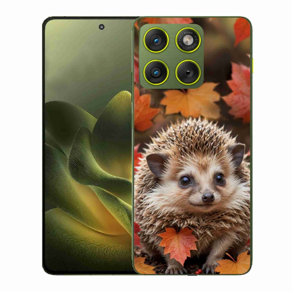 Gelový kryt mmCase na Motorola Edge 70 - ježek v listí