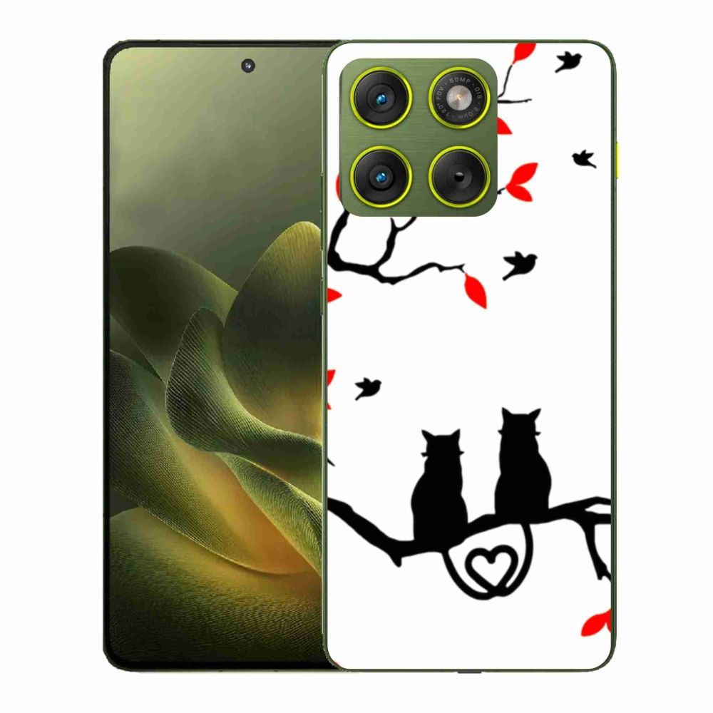 Gelový kryt mmCase na Motorola Edge 70 - kočičí láska