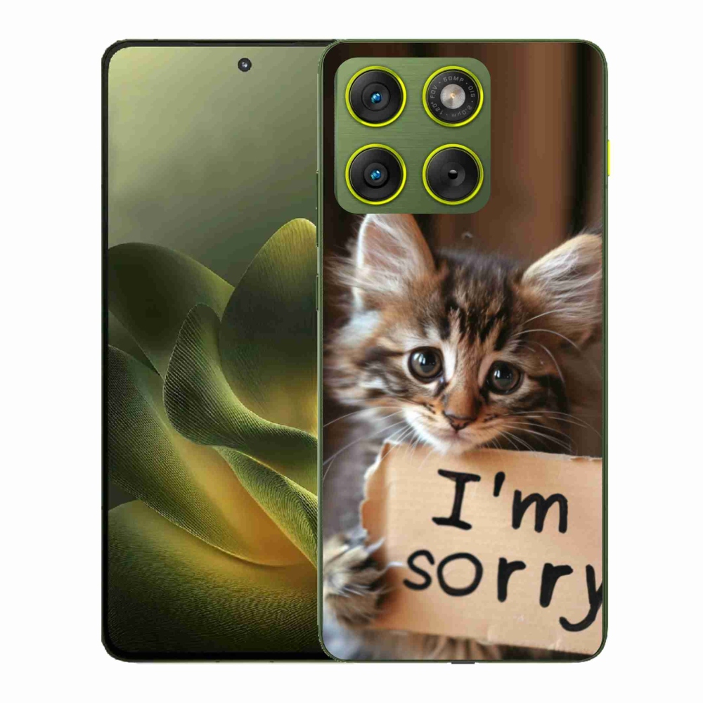 Gelový kryt mmCase na Motorola Edge 70 - kočíčí omluva
