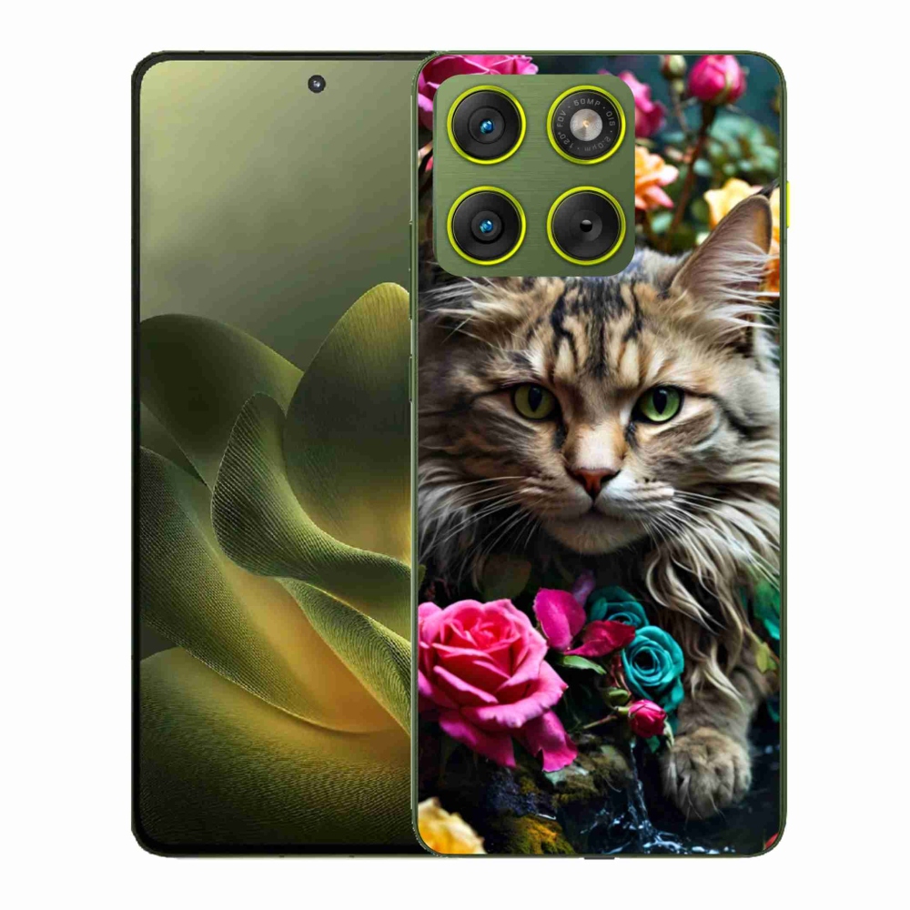 Gelový kryt mmCase na Motorola Edge 70 - kočíčí pohled 2