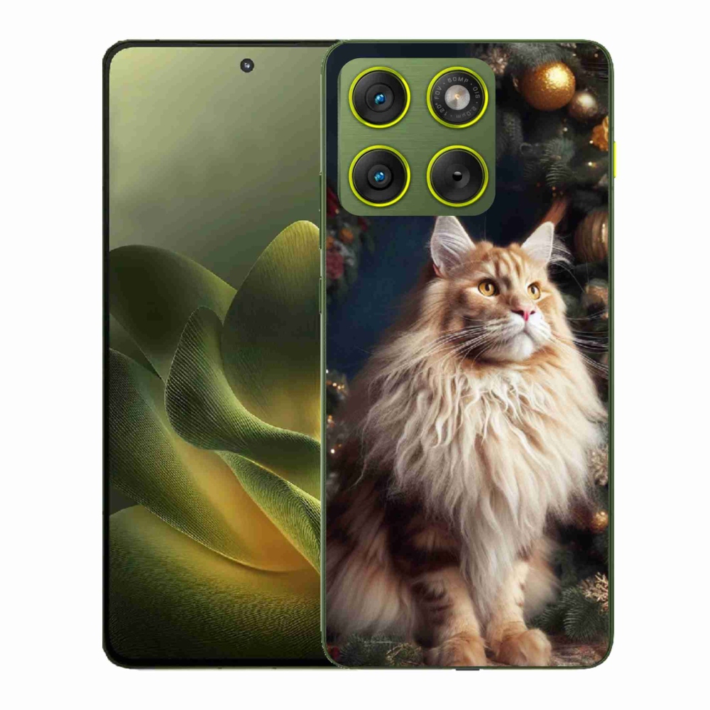 Gelový kryt mmCase na Motorola Edge 70 - kočka u stromku